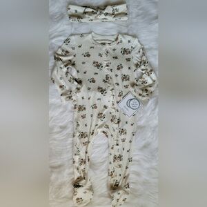 Little Me Ruffle Butt Footie with Bow